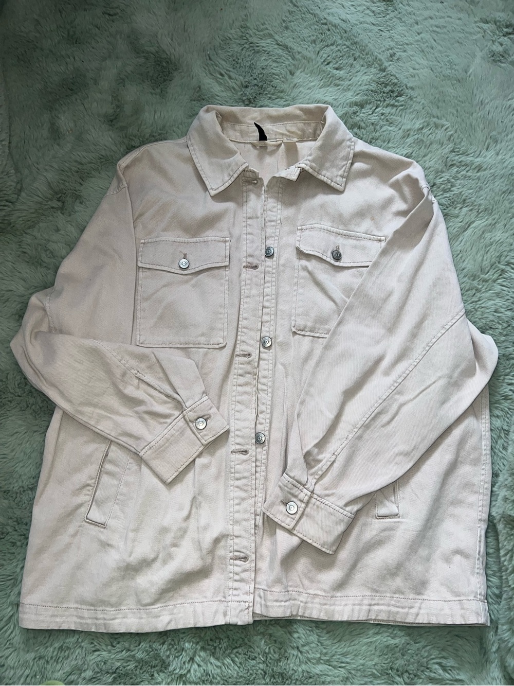 H&M Divided Light Beige Button-Front Jacket
